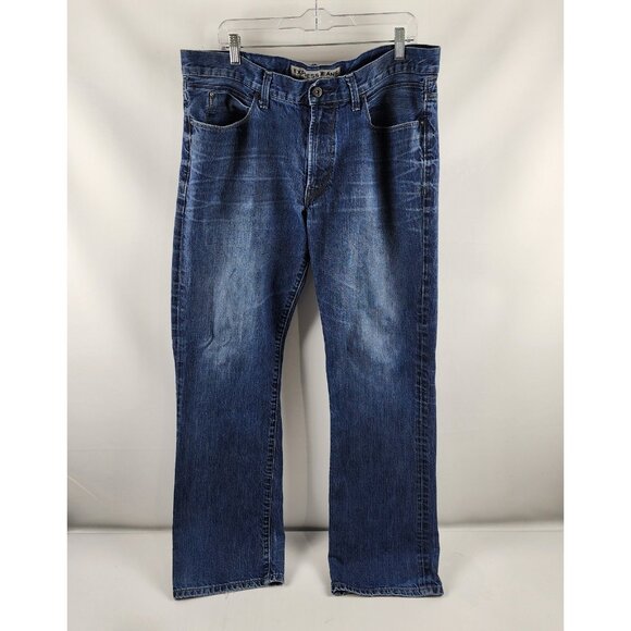 Express Jeans Mens 36x33 Blue Kingston Classic Fit Bootcut Denim - Picture 1 of 10